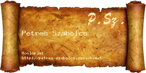 Petres Szabolcs névjegykártya